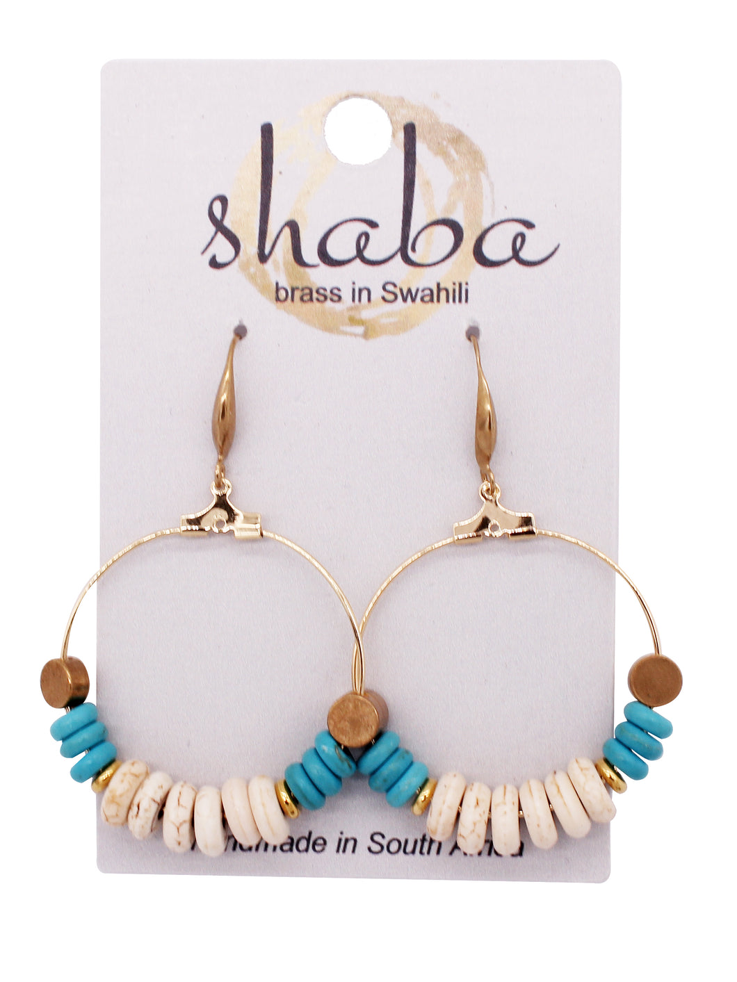 Shaba Howlite Hoop Earrings
