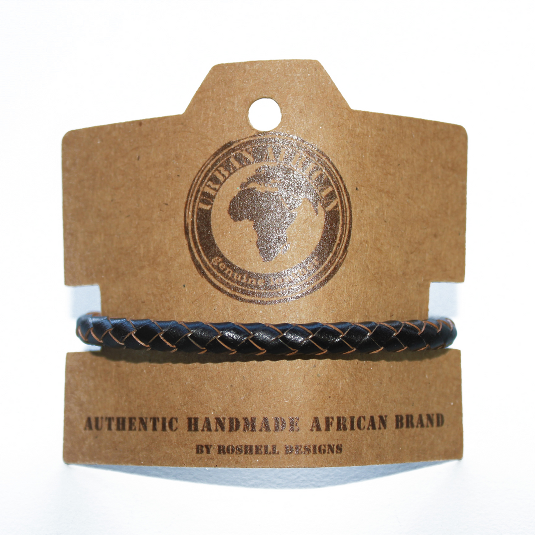 Urban Brown Genuine Bolo Leather Bracelet