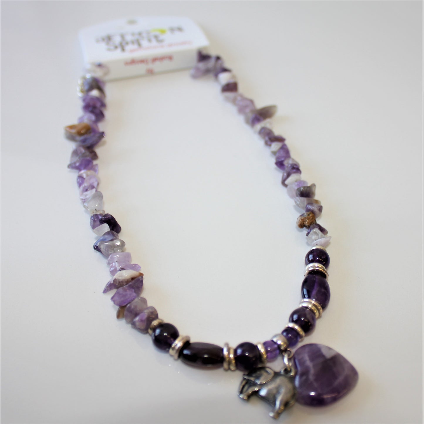 African Spirit Amethyst Charm Necklace