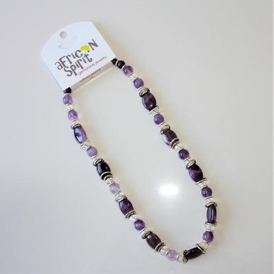 African Spirit Amethyst Full Necklace