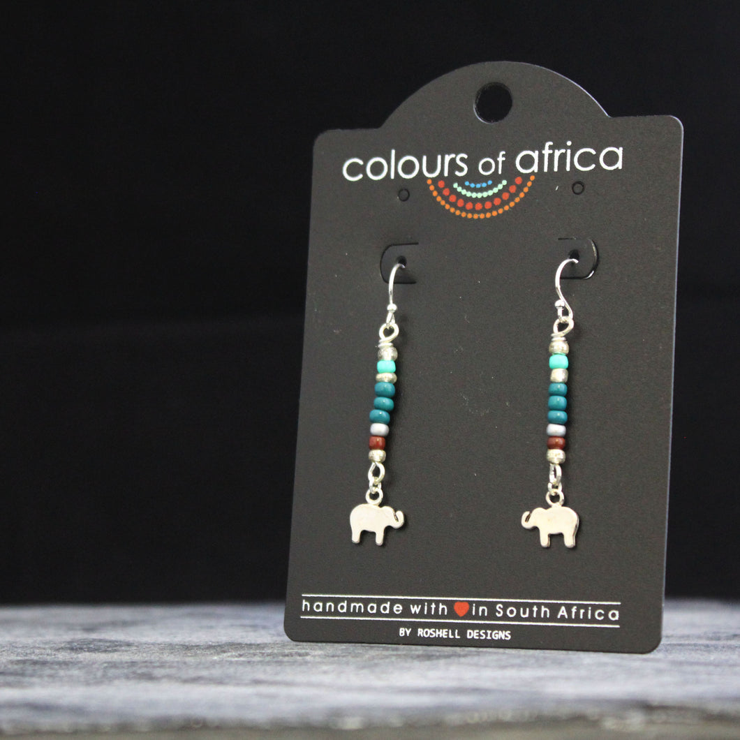 Colours of Africa Turquoise Straight Earring