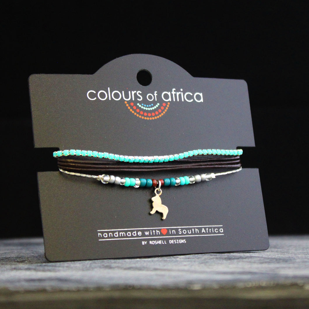 Colours of Africa Turquoise Chain Bracelet
