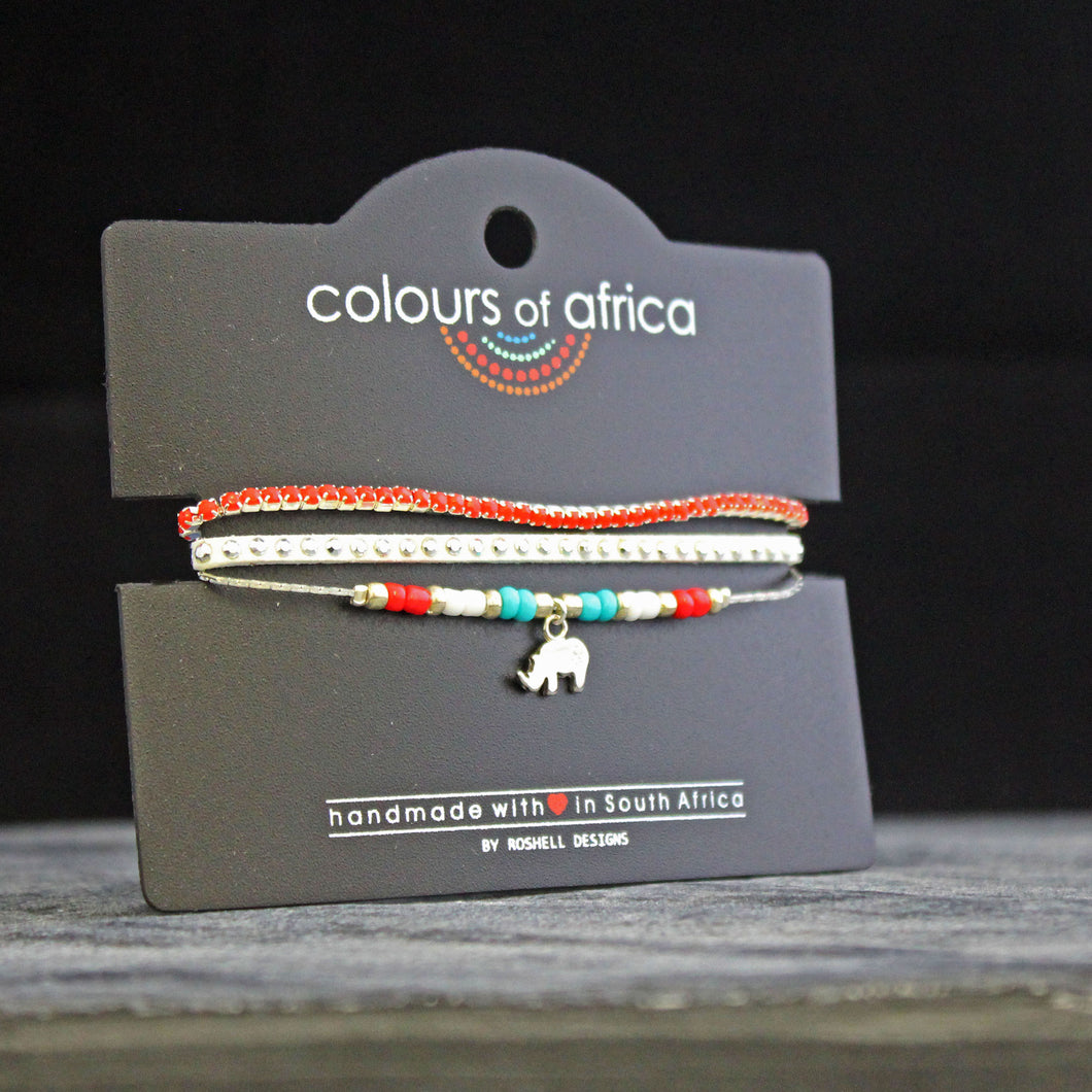 Colours of Africa Coral Chain Bracelet