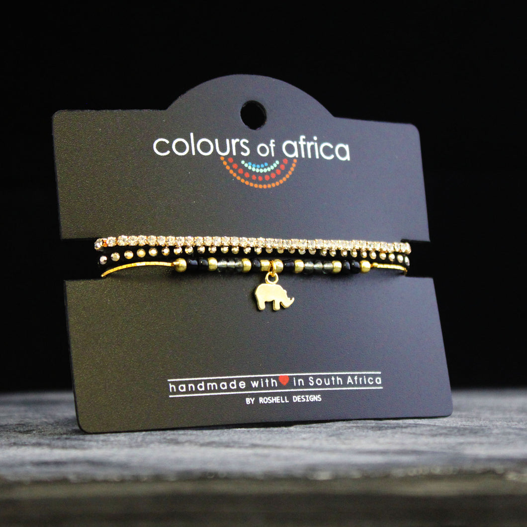 Colours of Africa Black Chain Bracelet