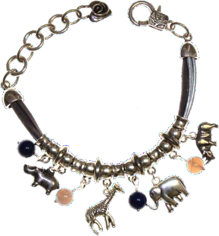 Thanda Lapis Lazuli and Agate Charm Bracelet