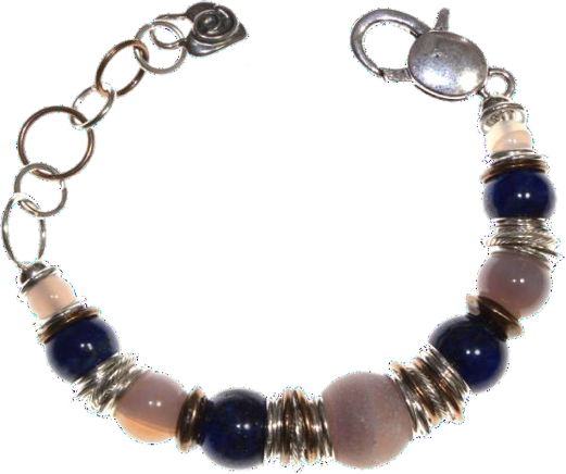 Thanda Full Lapis Lazuli and Grey Druzy Agate Bracelet